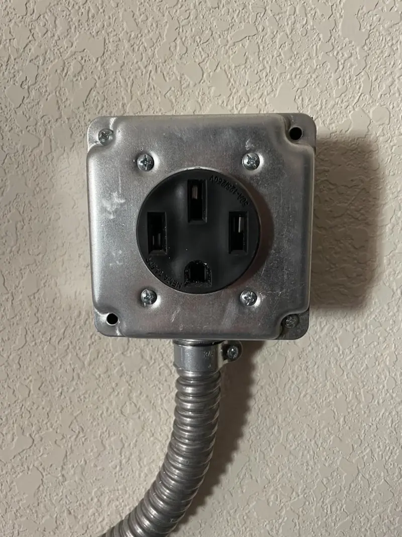 NEMA 14-50 outlet installed for Electrical Panel Upgrade in Hortonville