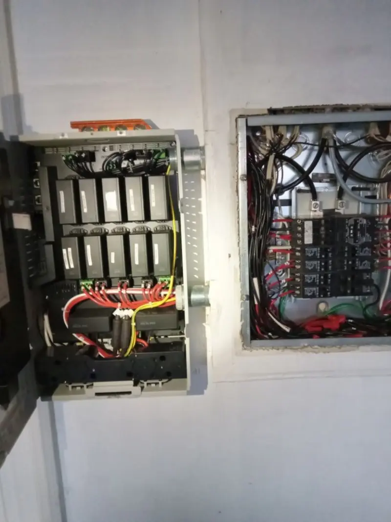 Electrical panel upgrade completed for Security Camera Wiring in Hortonville